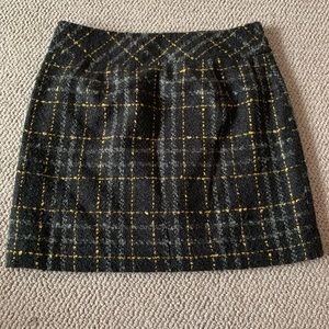 Loft Plaid Mini Skirt Size 8